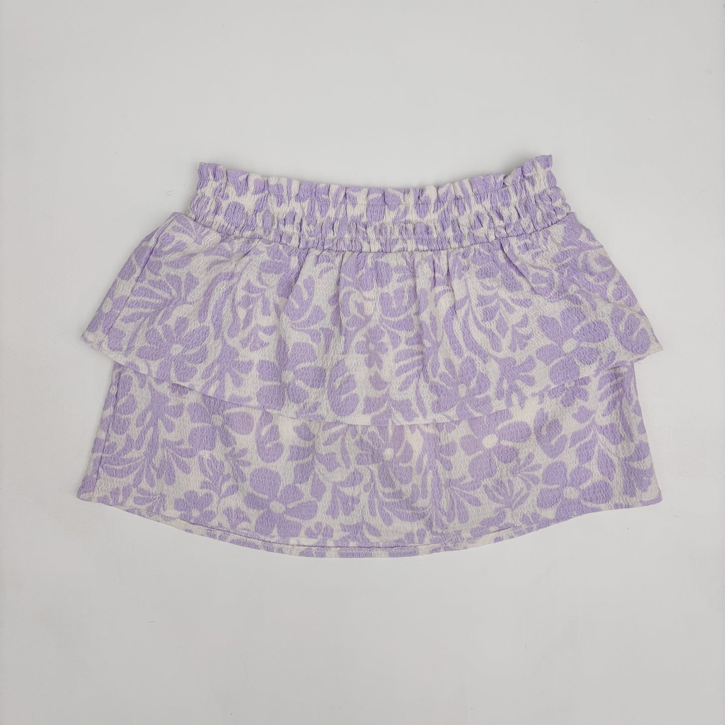 Purple Floral Skirt w/ Built-in Shorts (8Y)