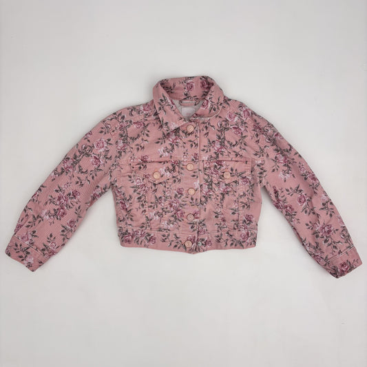 Pink Floral Denim Jacket (6-7Y)