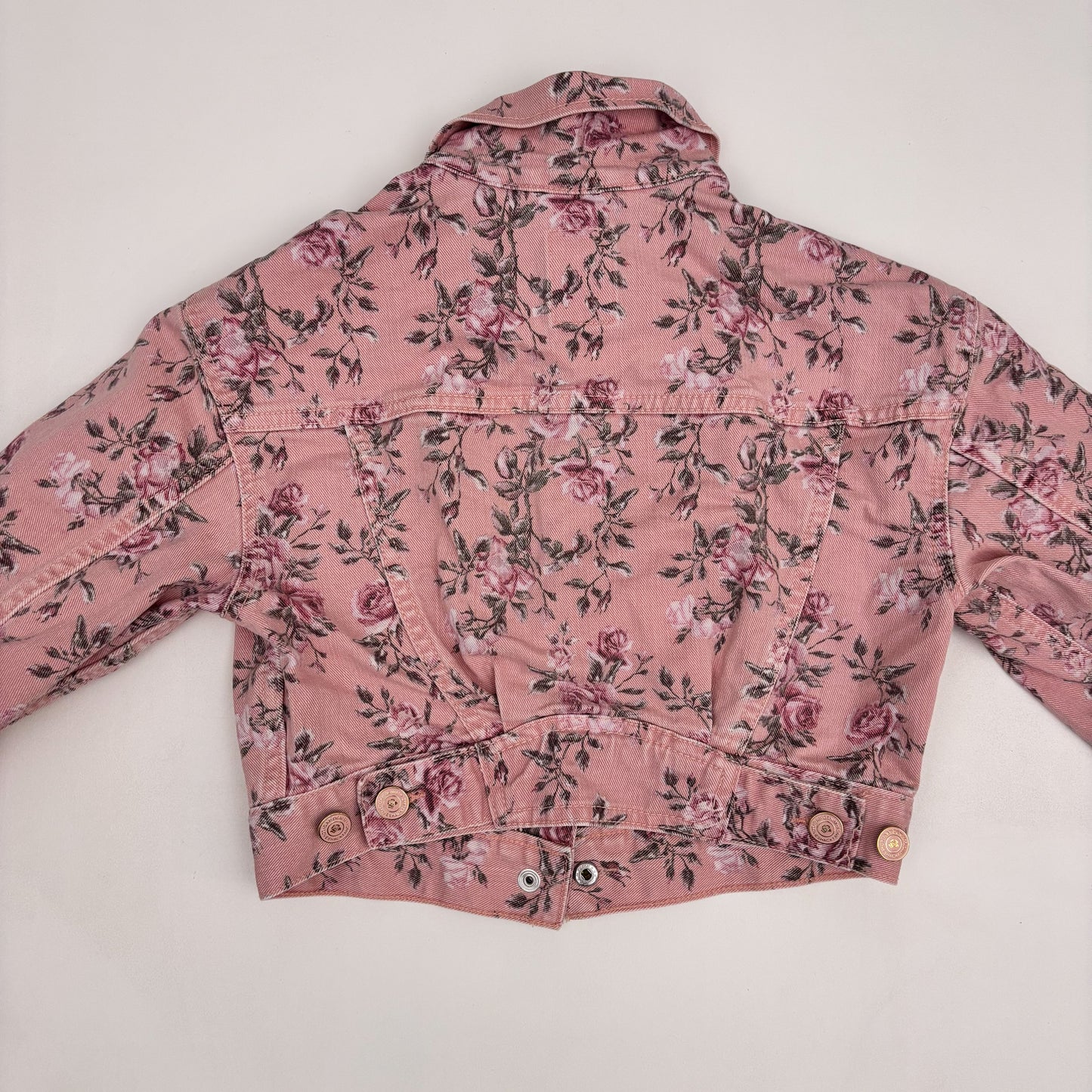 Pink Floral Denim Jacket (6-7Y)