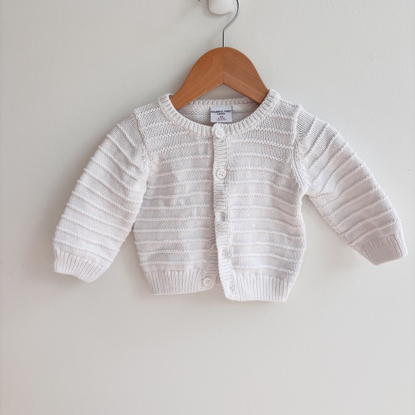 White Knit Cardigan (4-6M)