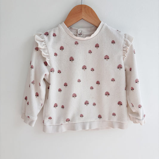 Mushroom Velour Long Sleeve (24M)