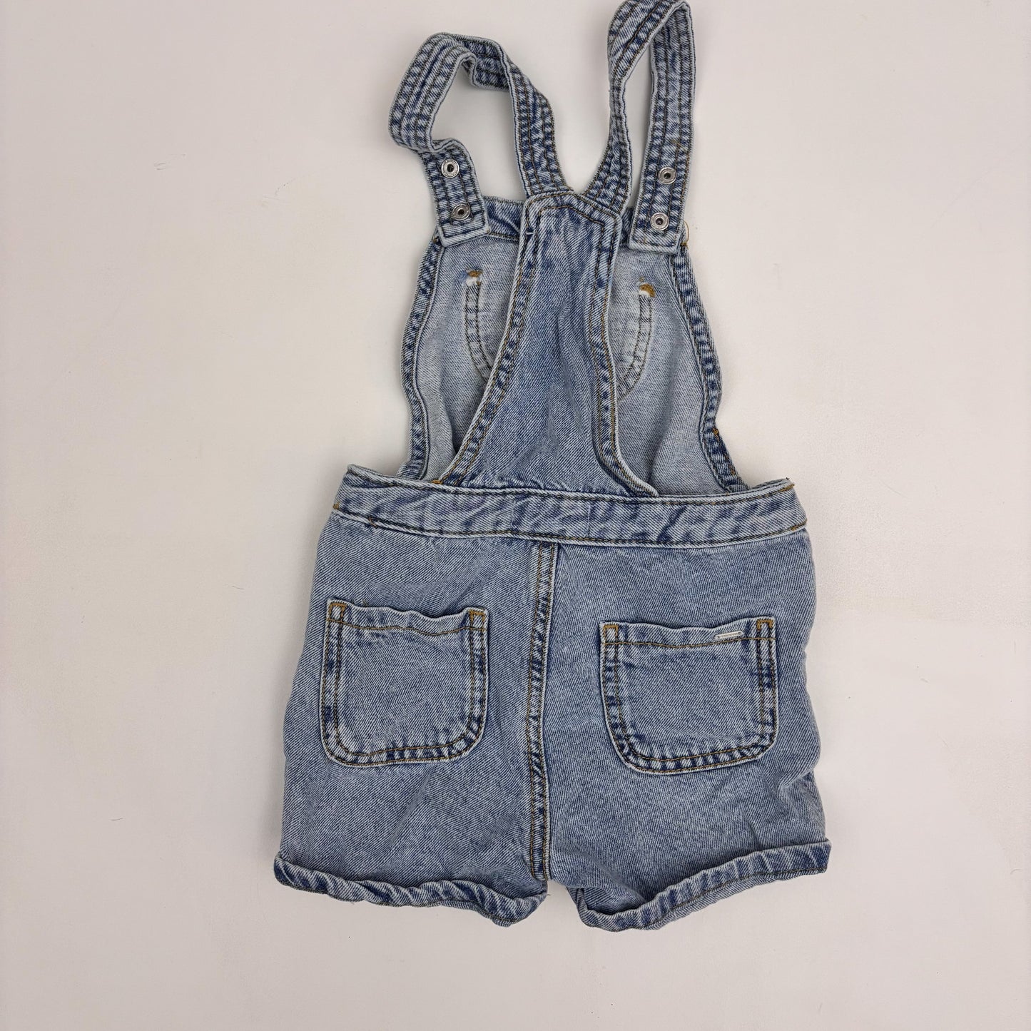 Light Wash Denim Shortalls (3T)