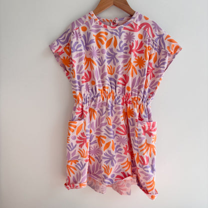 Abstract Floral Dress (7Y)