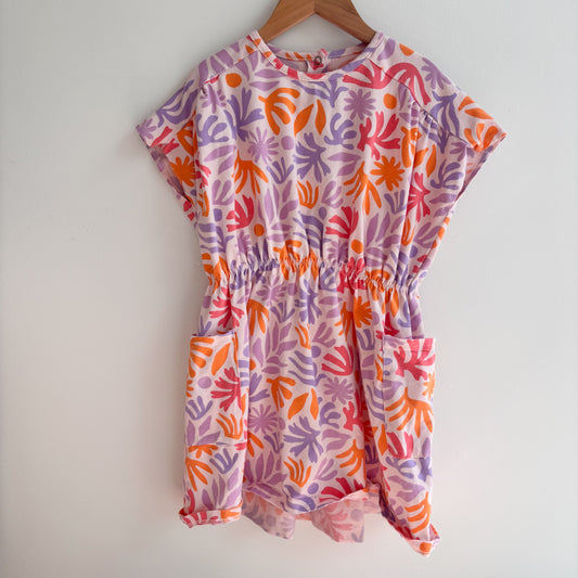 Abstract Floral Dress (7Y)