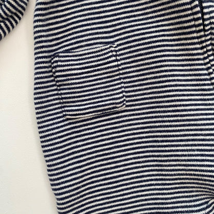 Navy Striped Sleeper (0-3M)