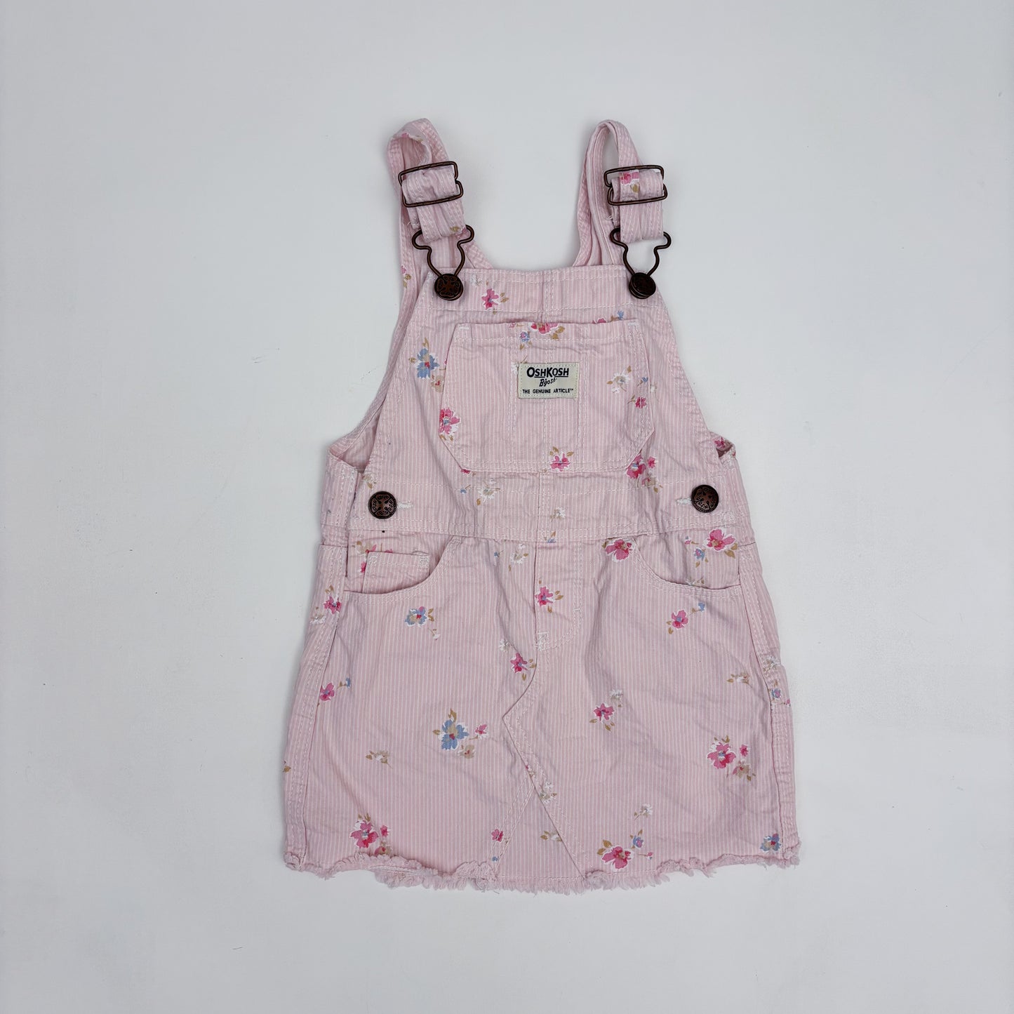 Pink Striped Floral Skirtall (2T)