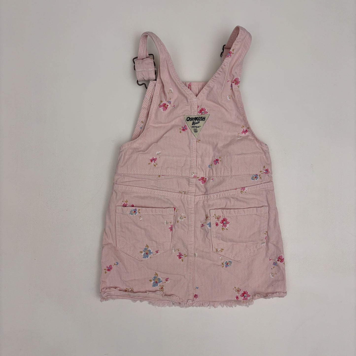 Pink Striped Floral Skirtall (2T)