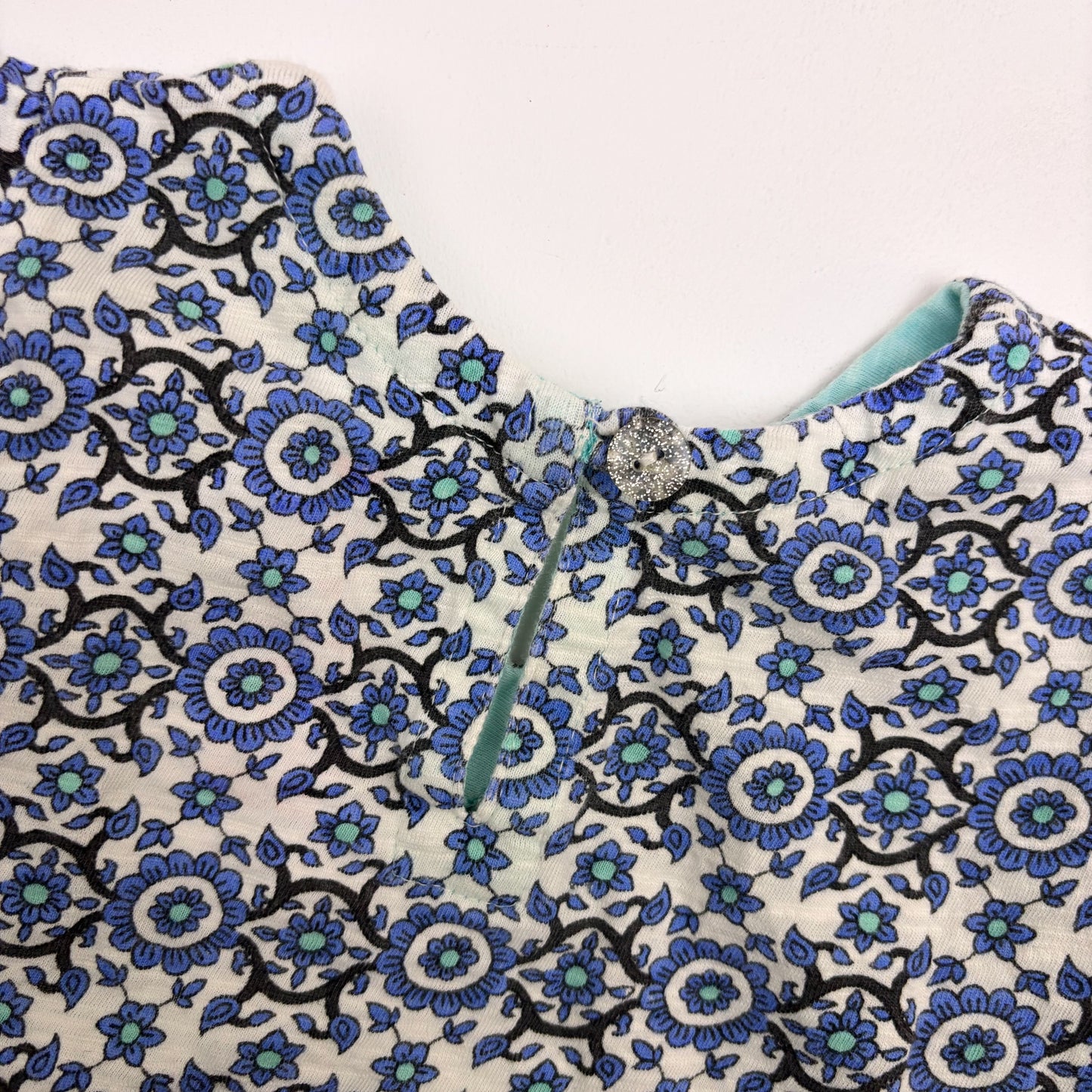 Blue Floral Cotton Dress (2Y)