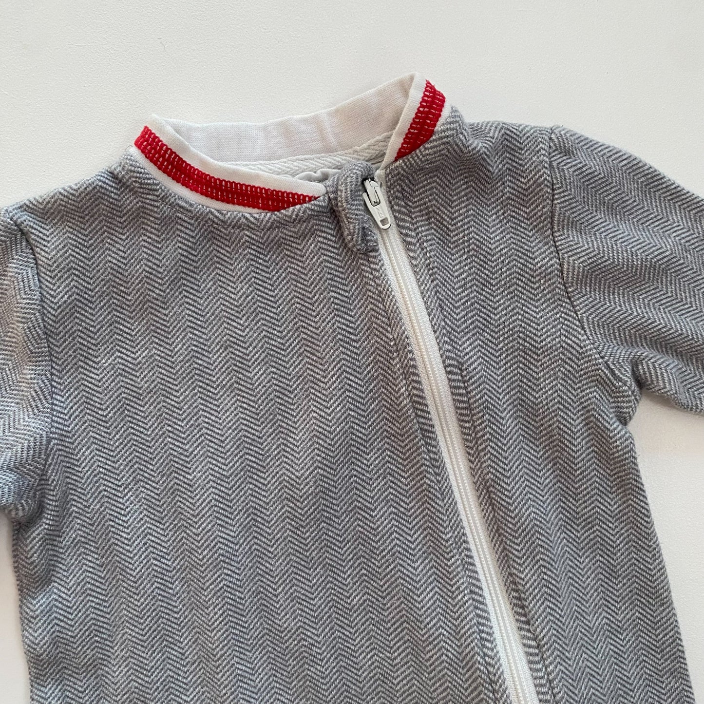 Grey Footless Sleeper (3-6M)