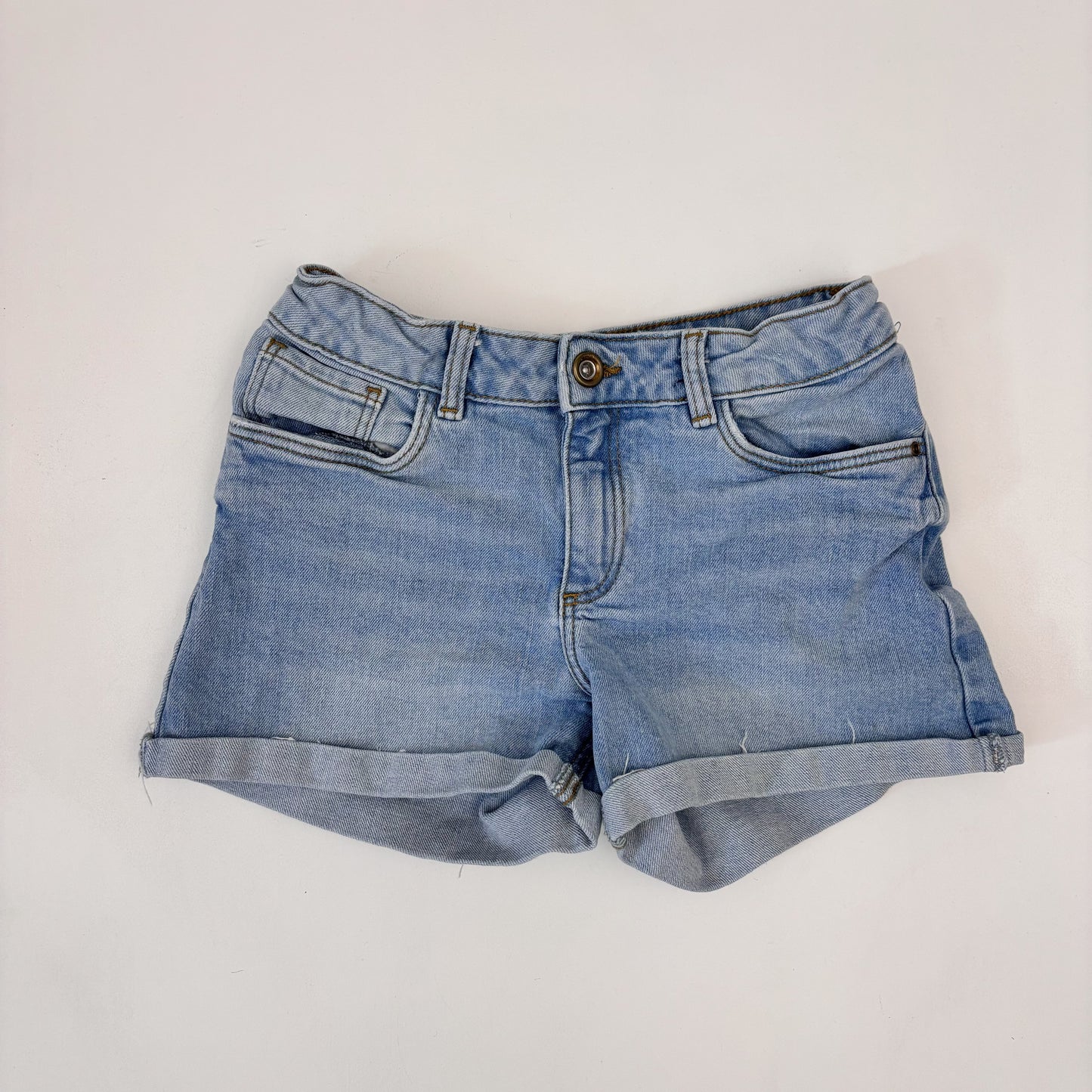 Denim Rolled Hem Shorts (10Y)