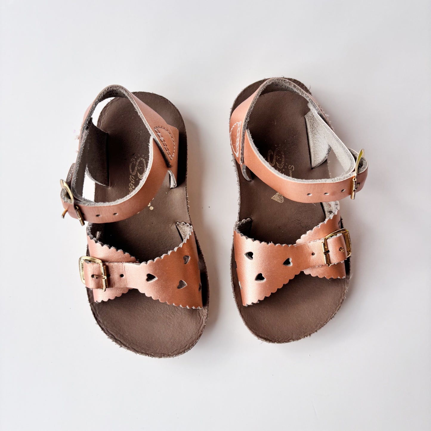 Rose Gold Sweetheart Sandals (7C)