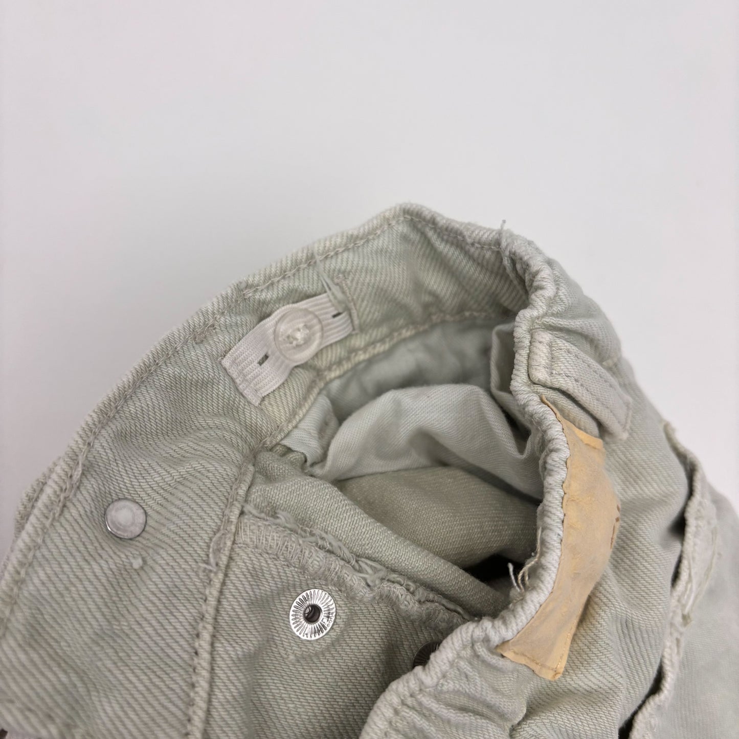 Light Green Distressed Denim Shorts (10Y)