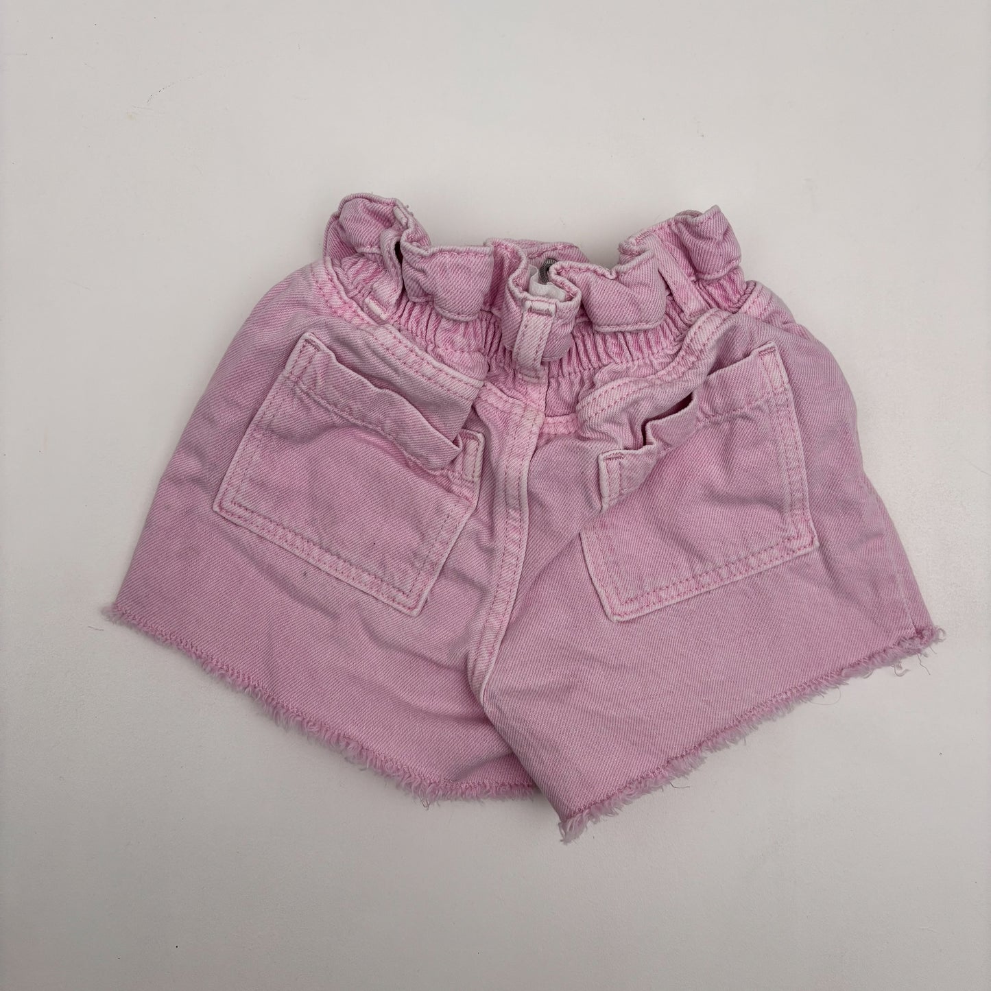 Pink Distressed Denim Shorts (2Y)