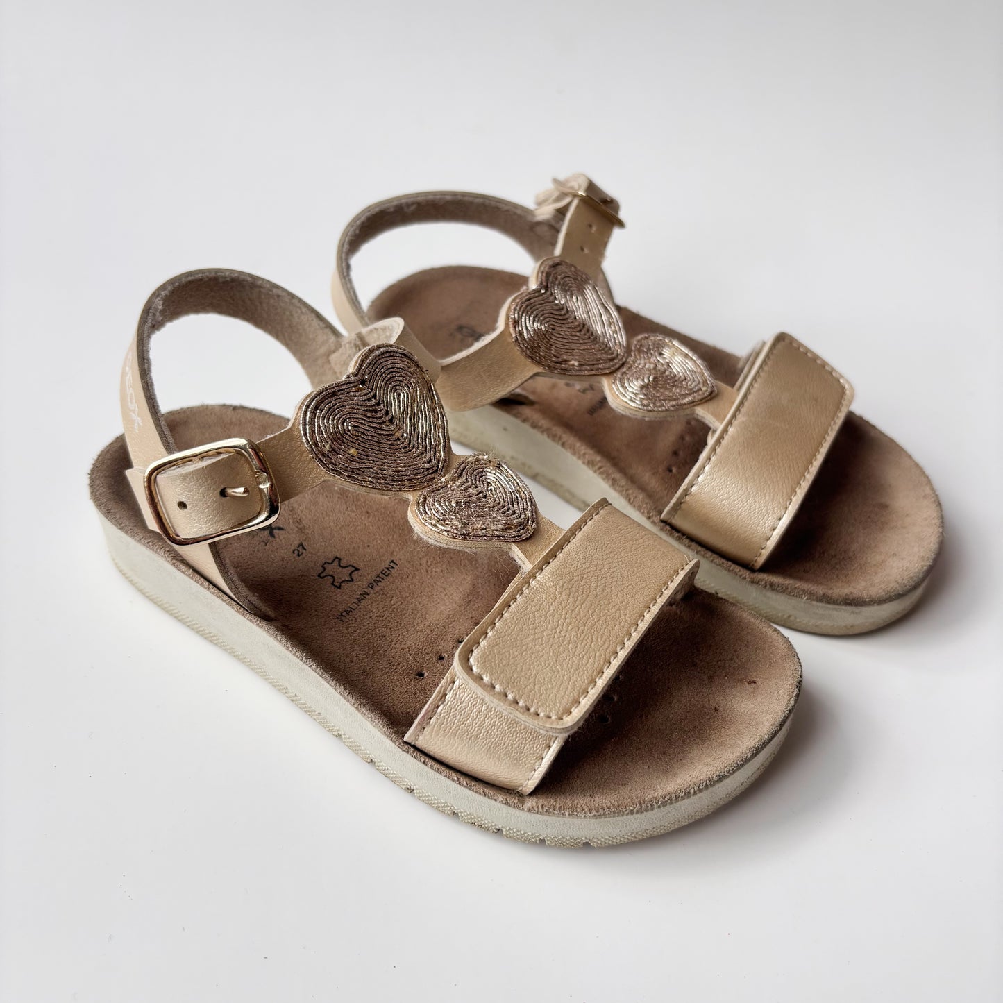 Gold Heart Detail Sandals (EU27/10-10.5C)