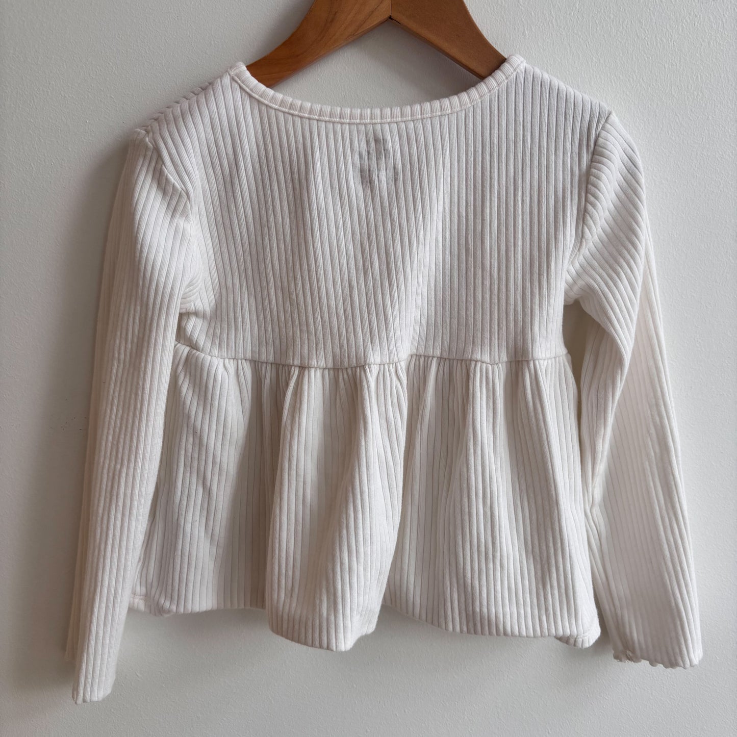 White Ribbed Long Sleeve (4T)