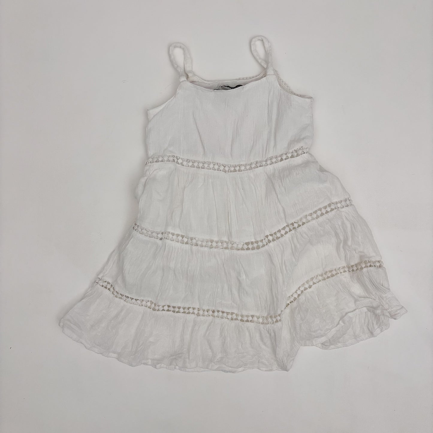 White Gauze Embroidered Dress (3T)