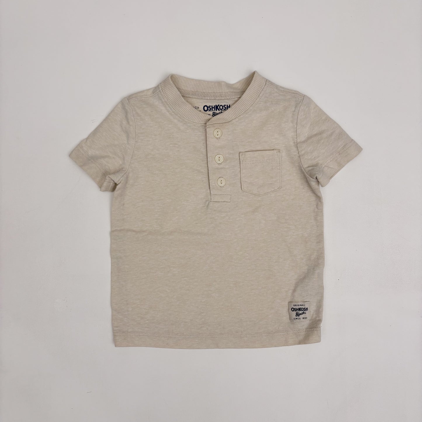 Beige Button Tee (18M)