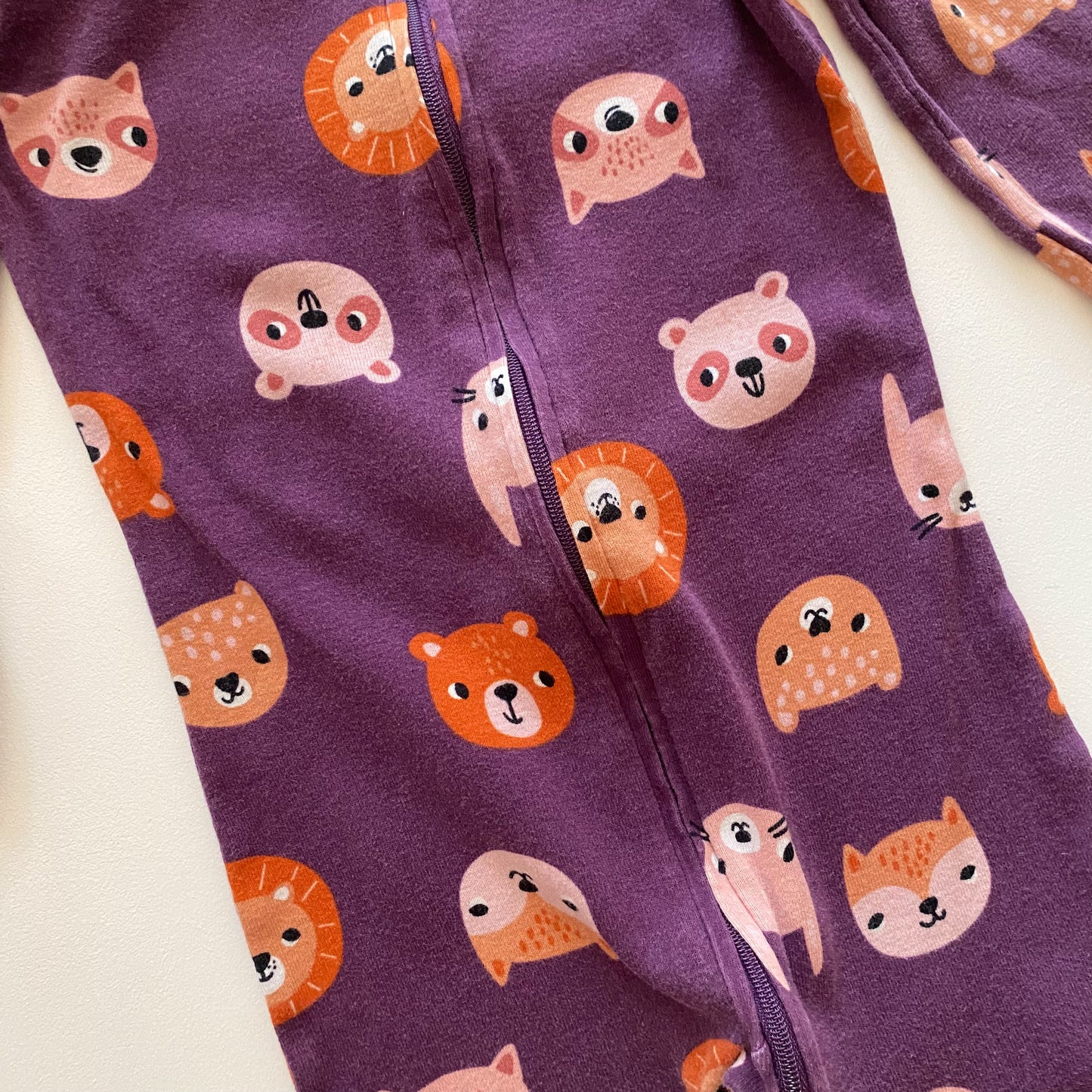 Purple Animal One Piece Pajamas (2T)