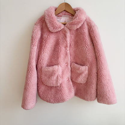 Pink Faux Fur Coat (8Y)
