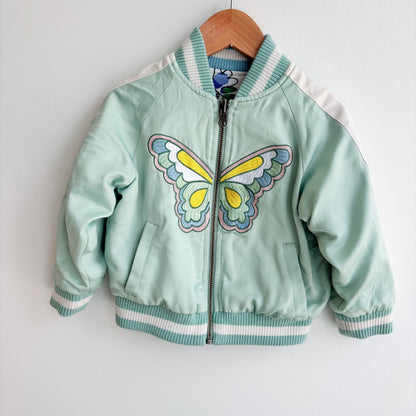 Embroidered Satin Bomber Jacket (3T)