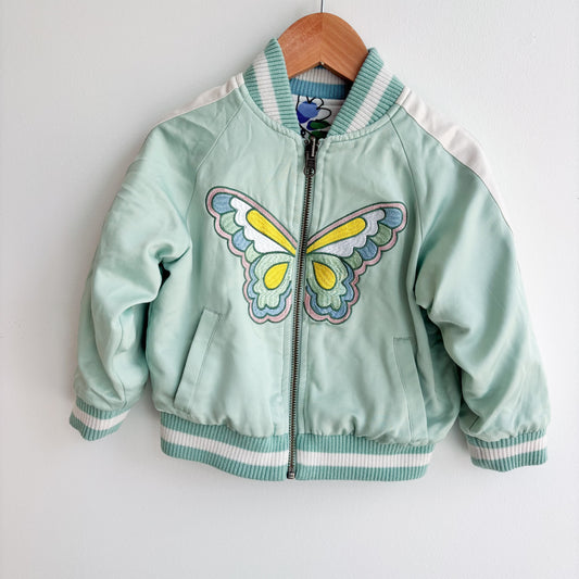 Embroidered Satin Bomber Jacket (3T)