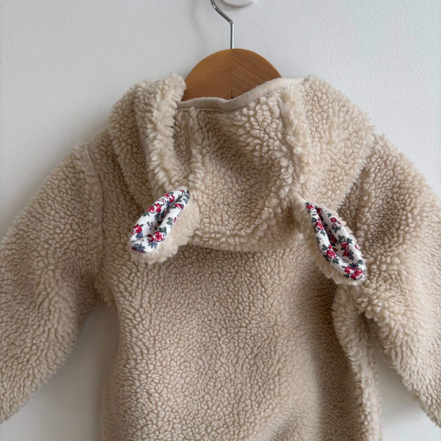 Lined Shearling Bunting w/ Ears (6-12M)