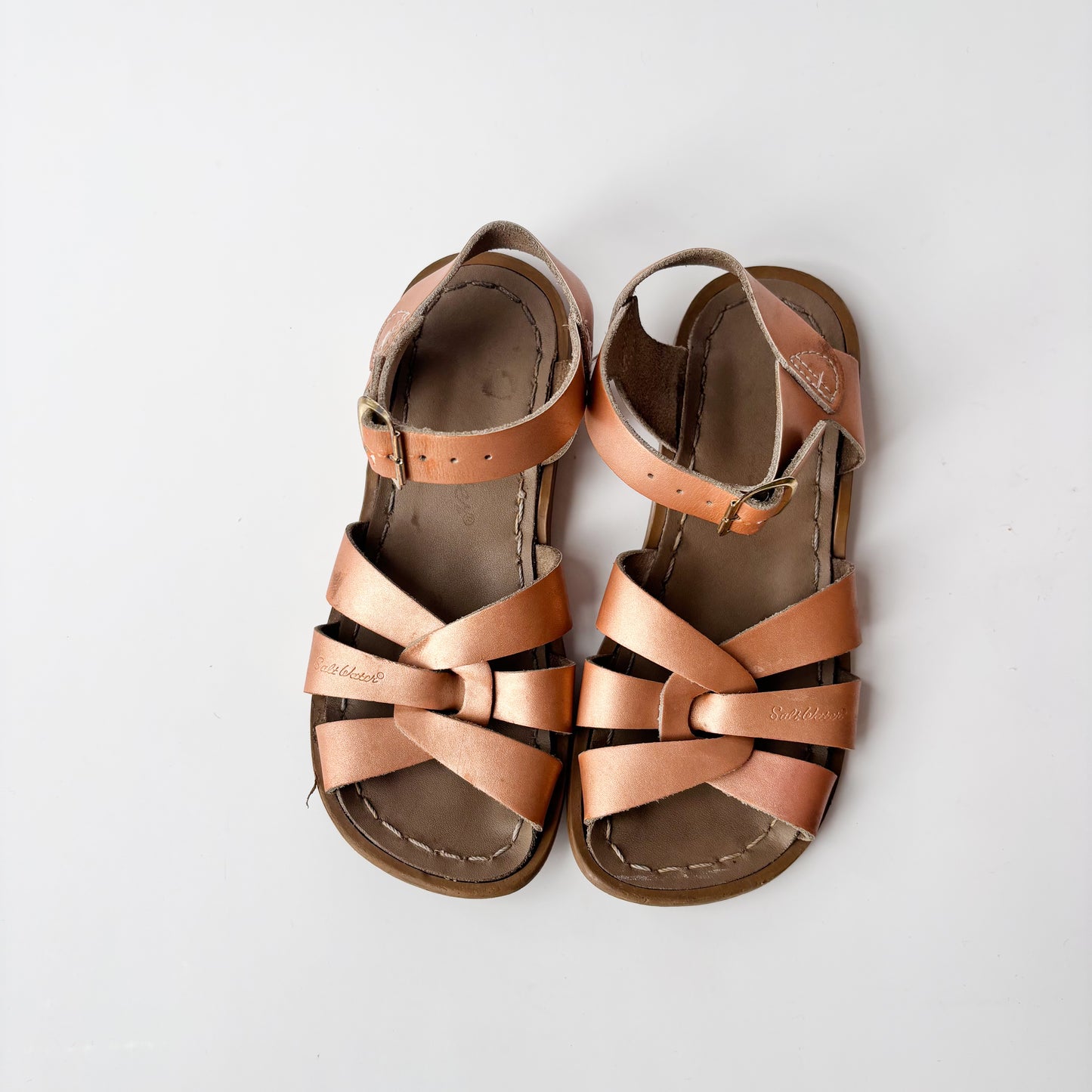 Gold Leather Sandals (11C)