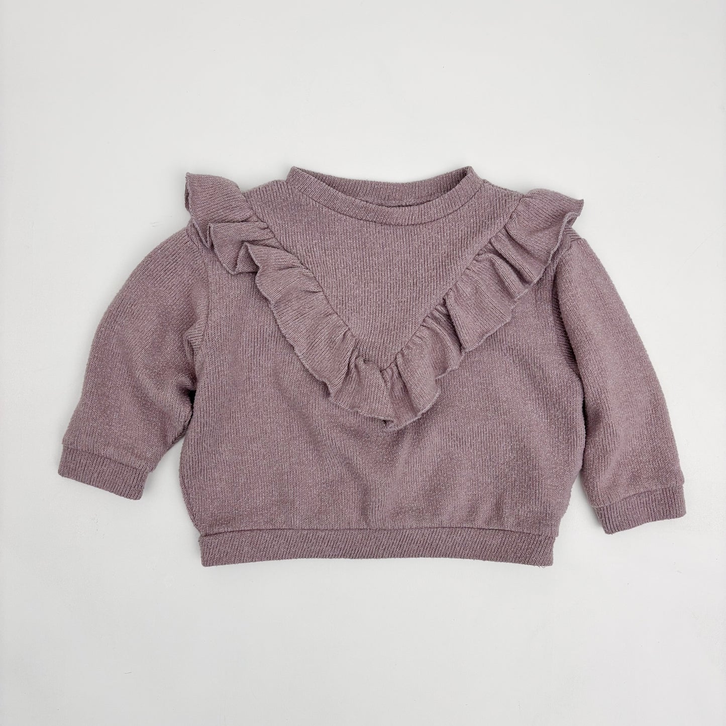 Purple Ruffle Sweater (12M)