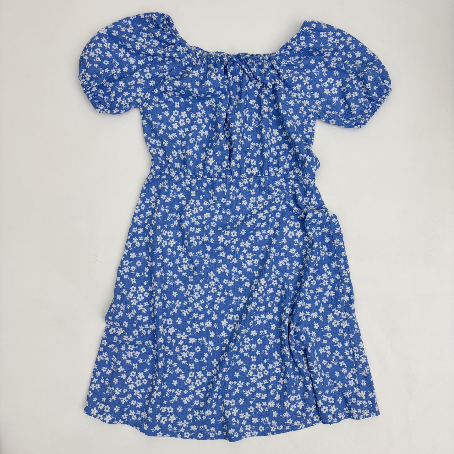 Blue Floral Crinkly Dress (10Y)