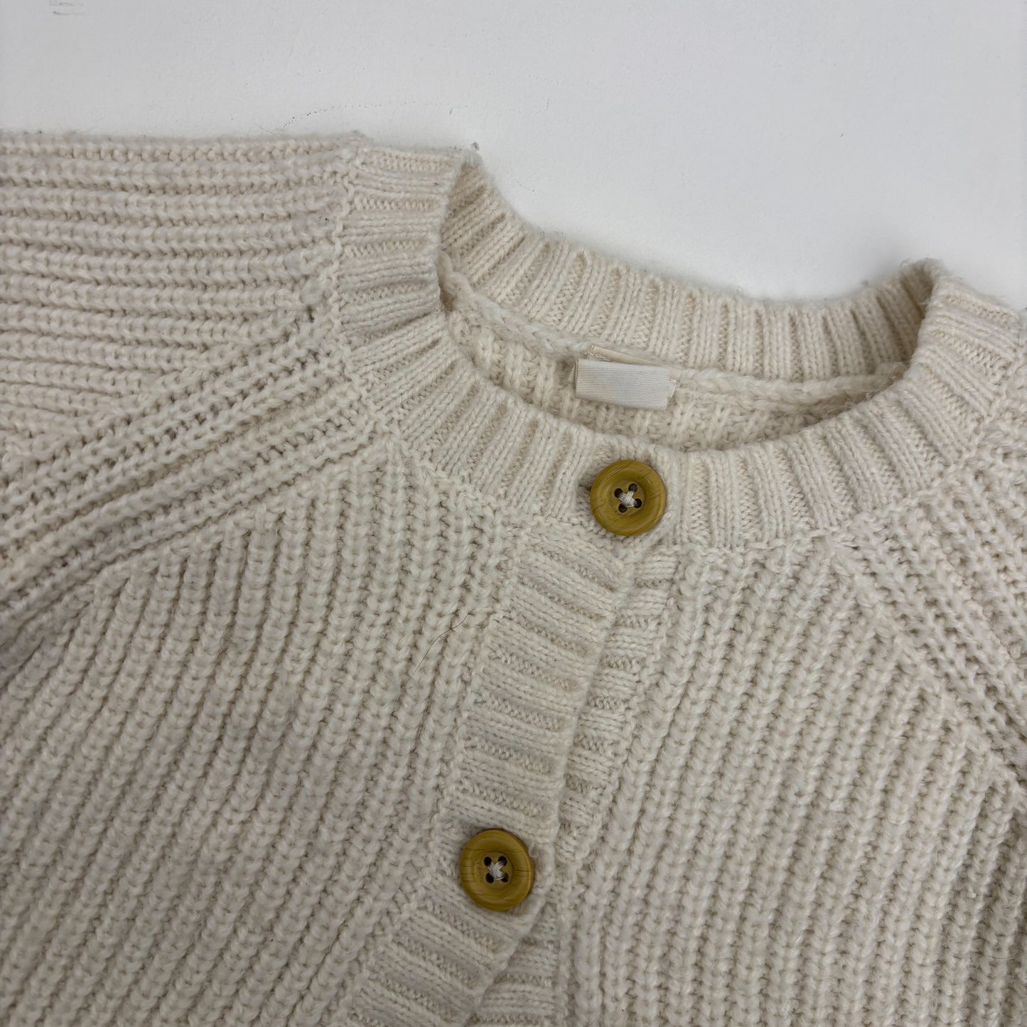 Thick Cream Cardigan (18M)