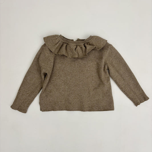 Light Brown Ribbed Sweater (24M)