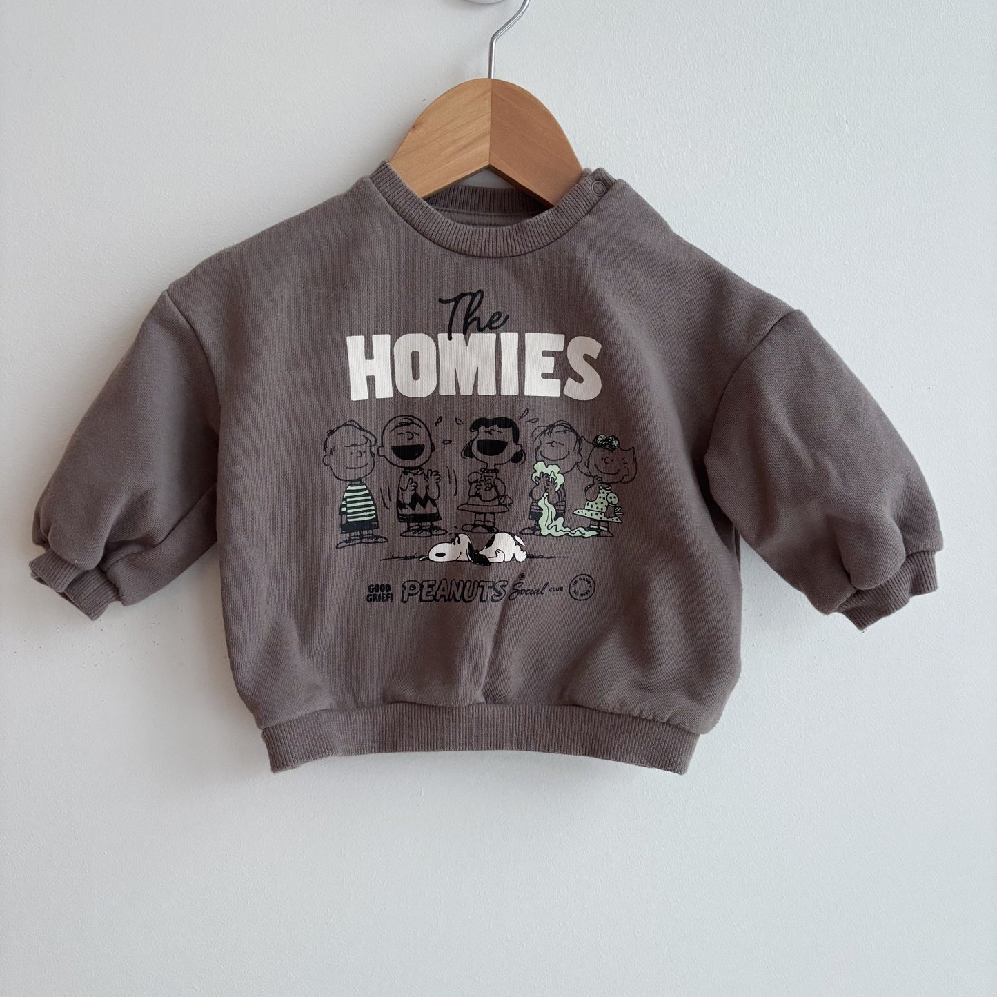 Grey Character Crewneck (3-6M)