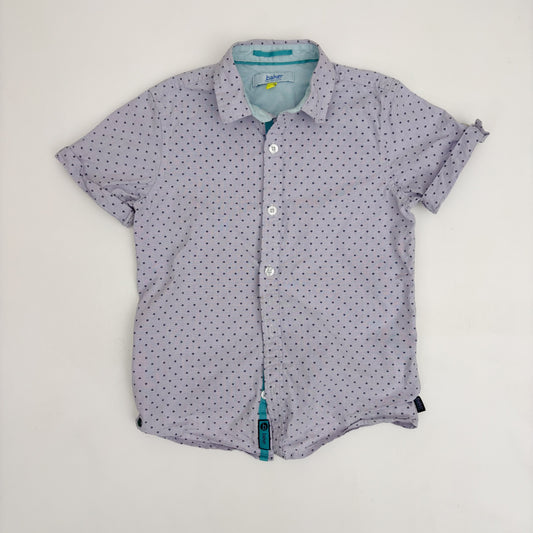 Blue Short Sleeve Button Up Shirt (8Y)