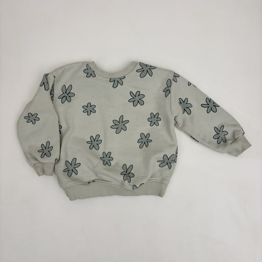 Blue Floral Crewneck Sweatshirt (4T)