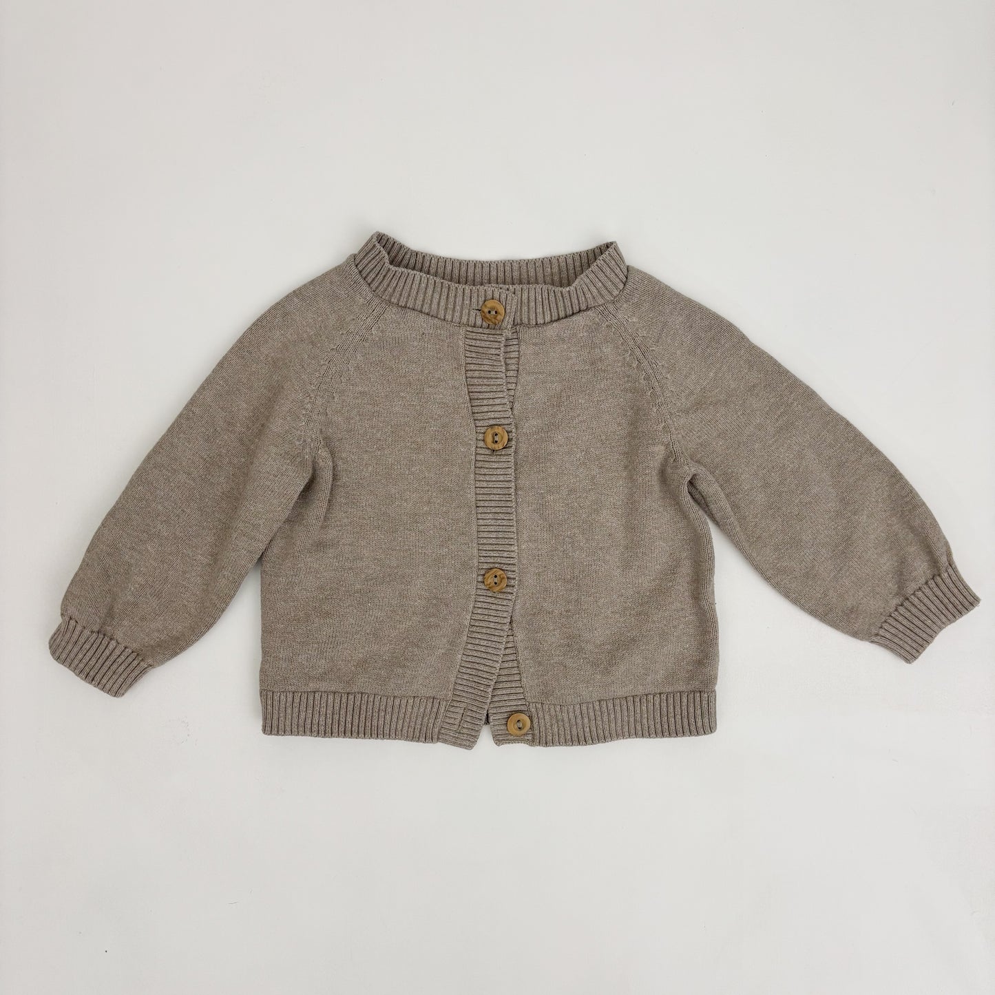 Oatmeal Button Up Sweater (18M)