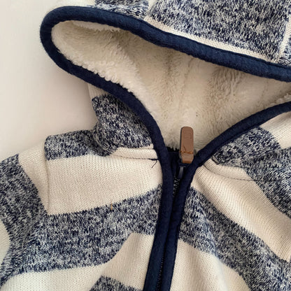 Striped Fleece Hoodie (4-6M)