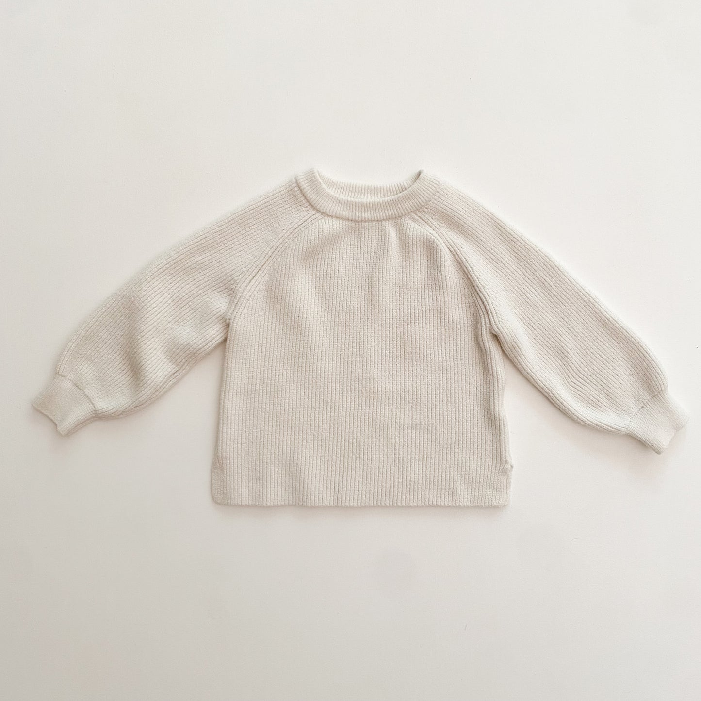 Cream Ribbed Sweater (9-12M)