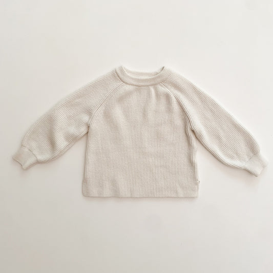 Cream Ribbed Sweater (9-12M)