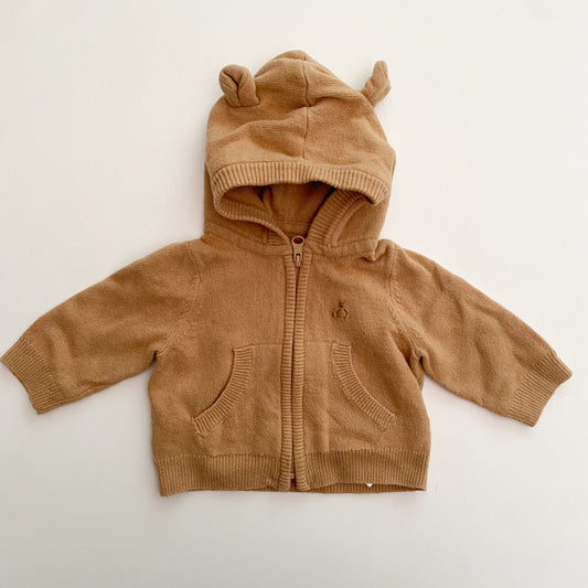 Soft Brown Zip Sweater (3-6M)