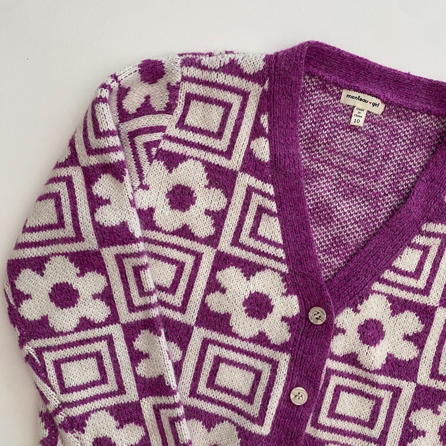 Purple Flower Cardigan (10Y)