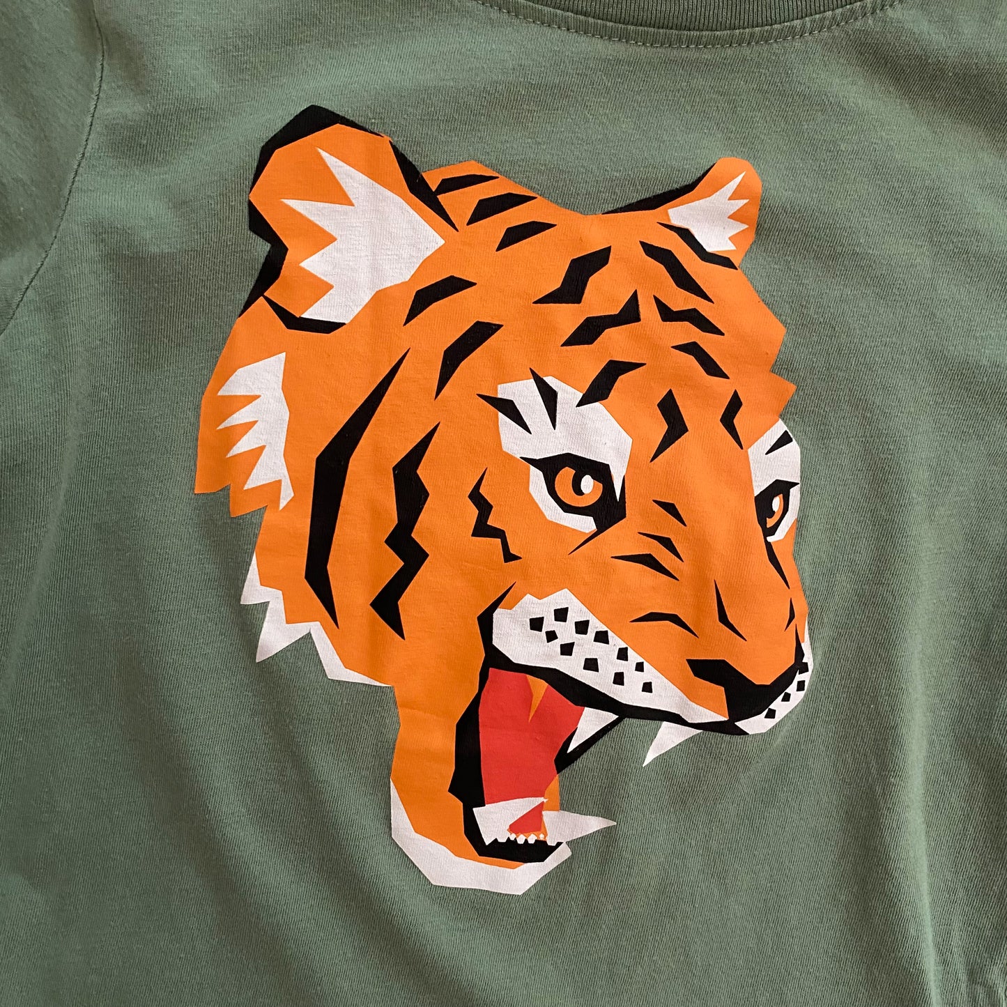 Green Tiger Long Sleeve Shirt  (5T/6Y)