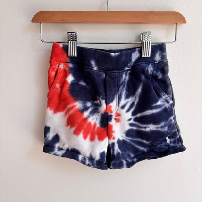 Blue + Orange Tie Dye Shorts (18-24M)