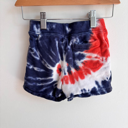 Blue + Orange Tie Dye Shorts (18-24M)