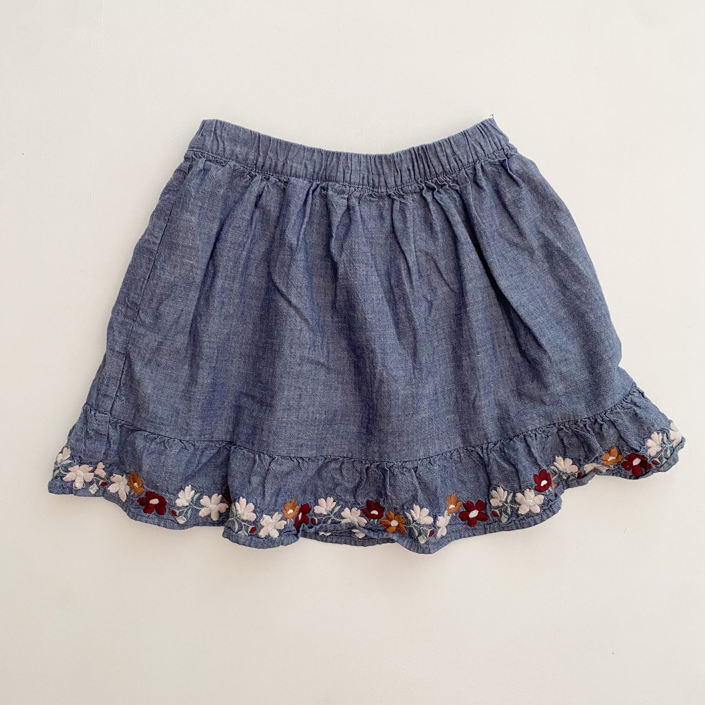 Embroidered Chambray Skirt (8Y)