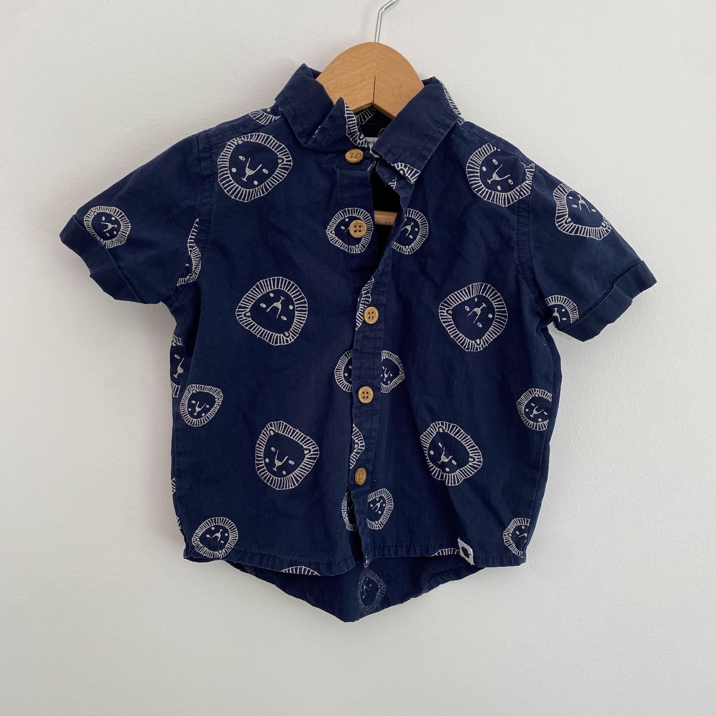 Navy Button-Up Shirt (6-9M)