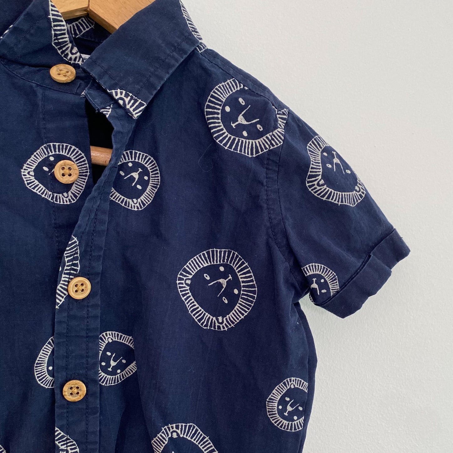 Navy Button-Up Shirt (6-9M)