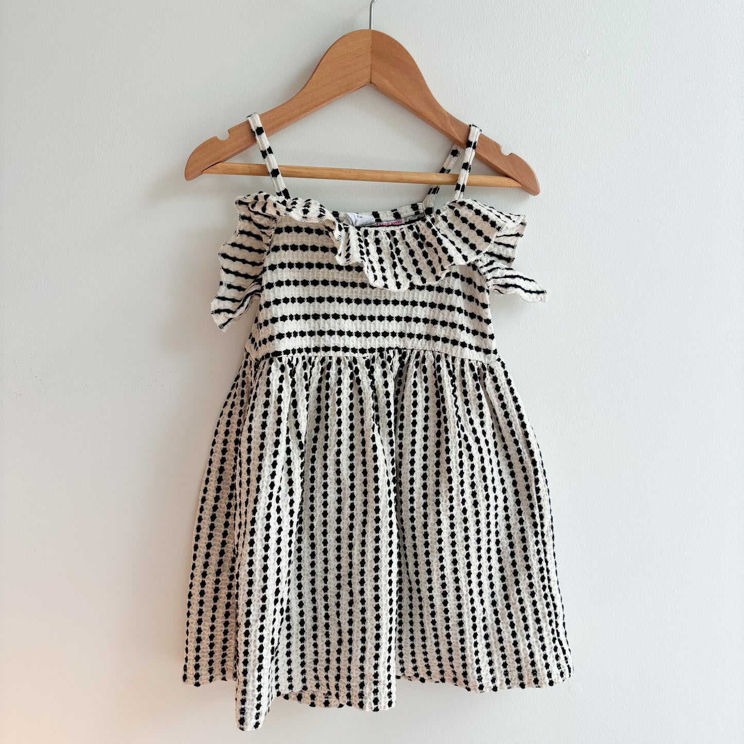 Black & White Textured Dress (2-3Y)
