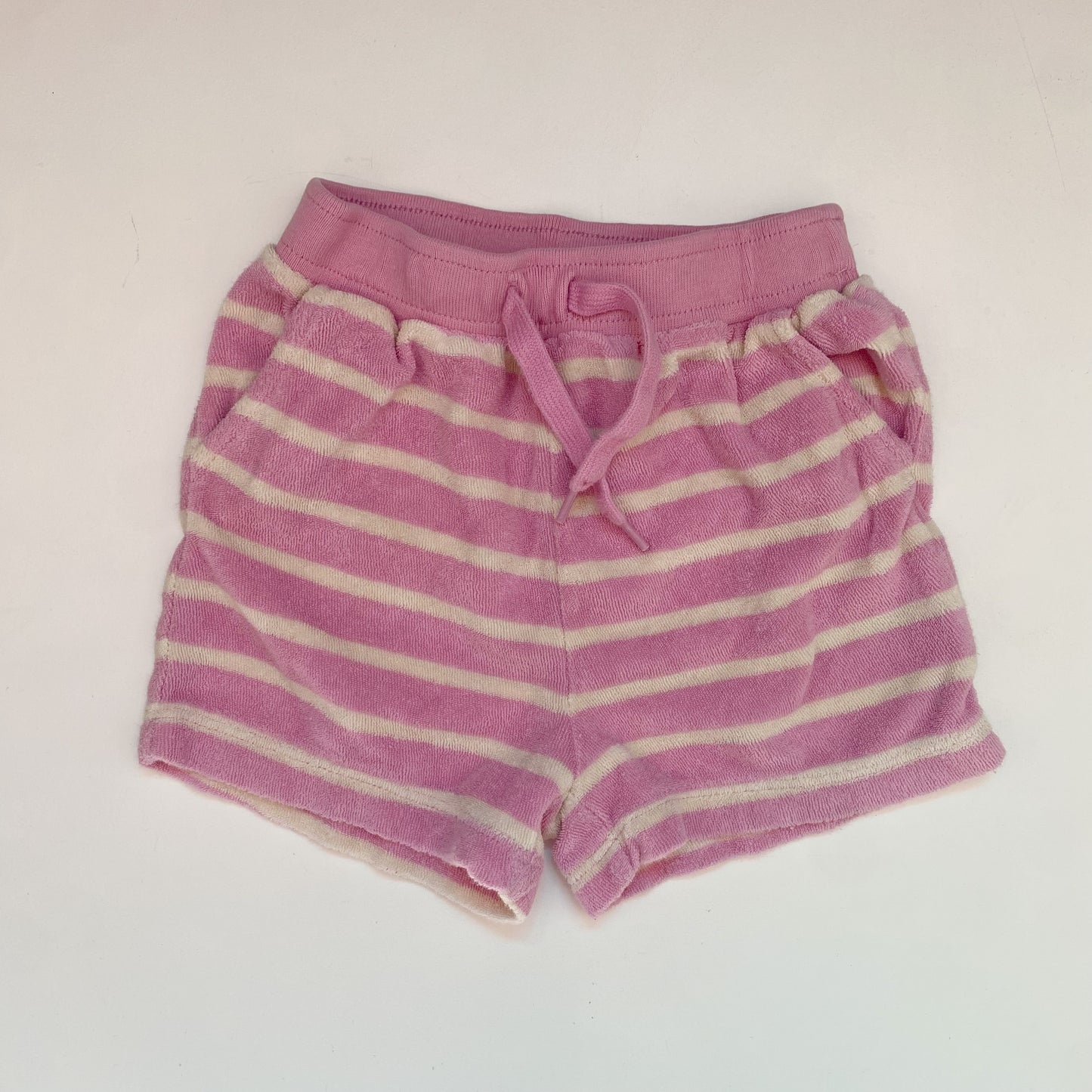 Pink & Cream Terry Cloth Shorts (18-24M)