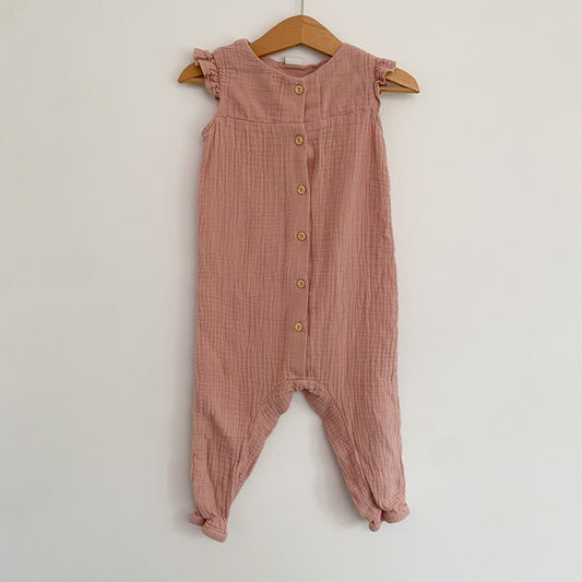 Pink Gauze Romper (12-18M)