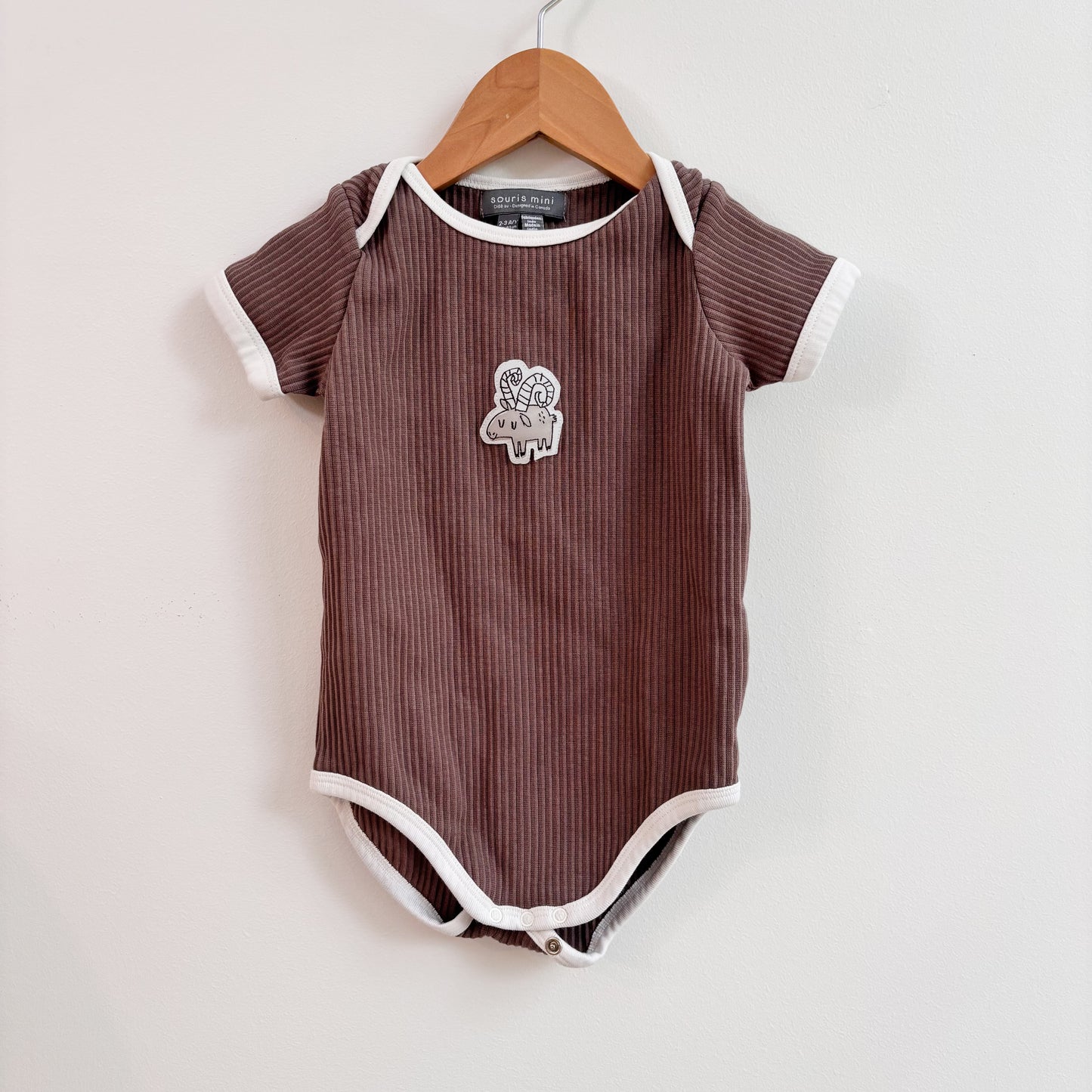 Brown Ribbed Bodysuit (18-24M)